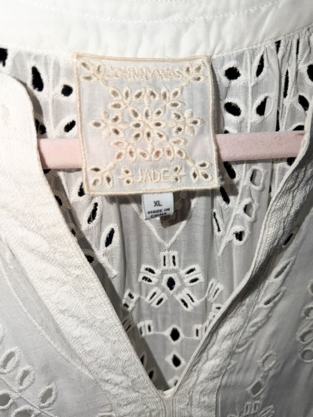 Johnny Was "Jade" White Sleeve Rayon Maxi Dress w white fitted slip-flawless xl - Picture 12 of 15
